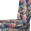 Chaise d'appoint rembourrée bohémienne et éclectique à motif cachemire bleu et rose