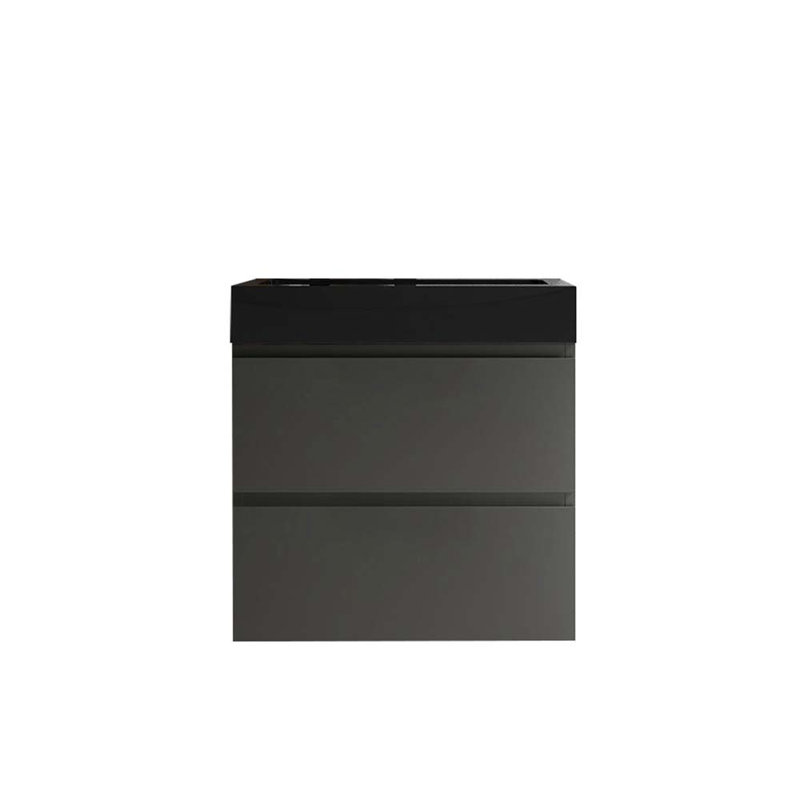 Ensemble de meuble-lavabo simple 24 po, Noir / gris