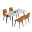 Chaises de salle à manger 2 pièces, chaises de cuisine et de salle à manger modernes, siège rembourré en similicuir et pieds robustes en métal-2021888570-2021888575