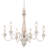 Barina 6 - Light Candle Style Classic Solid Wood Chandelier with Distressed Accents-1939220831
