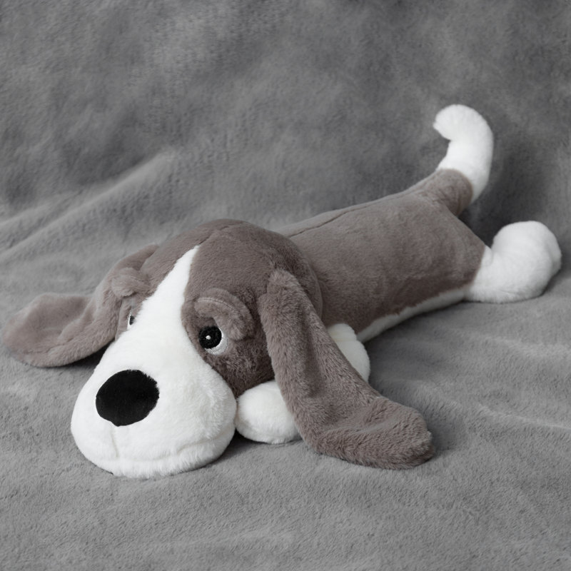 Coussin 3D en fausse fourrure pour chien, gris