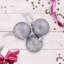 Ornements de Noël en forme de boule de verre mauve 3ct avec flocons de neige 3 po