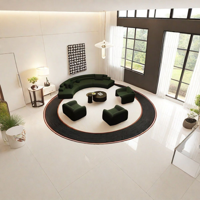 Semi-circular curved light luxury negotiation sofa