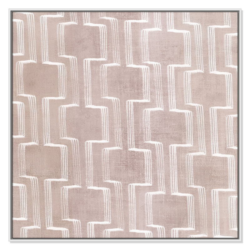Symphonie en mouvement II - reproduction carrée par Emma Peal, Blanc, H 41,5 po x l 41,5 po
