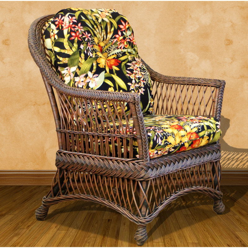 Fauteuil de 28 po Calderon, Orchidée sauvage noire, Brun délavé