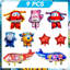 9 Pcs Super Wings Party Balloons, Super Wings Birthday Balloons Decorations Set