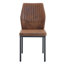 Ensemble de chaises de salle à manger luxueuses avec support ergonomique et rayures verticales