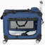 Cage de voyage pliable pour chien 2-en-1 avec roues