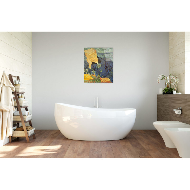 Ravoux By Van Gogh Vincent 80cm H X 60cm W CrystalArt Material Acrylic Glass Effect, Frameless Panel Lightweight Ready to Hang
