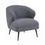 Fauteuil d'appoint rembourré gris Boucle, siège compact et confortable pour le salon