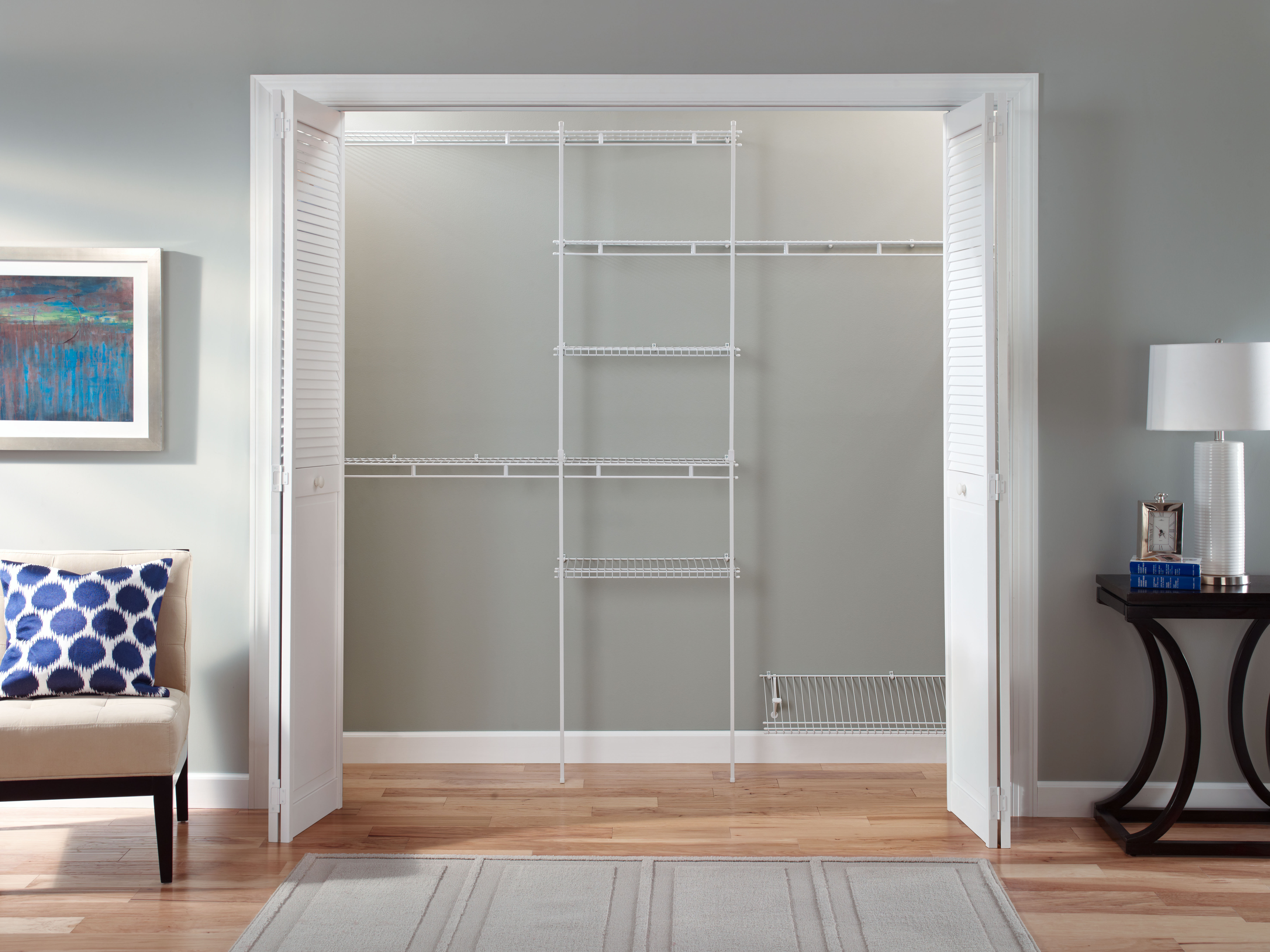 Closetmaid Wall Mounted Wardrobe System Clothes Rail and Shoe