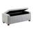 Modern Bench With Gray Boucle Upholstery And Plywood Storage Feature Frame Convenient Space-1580945436