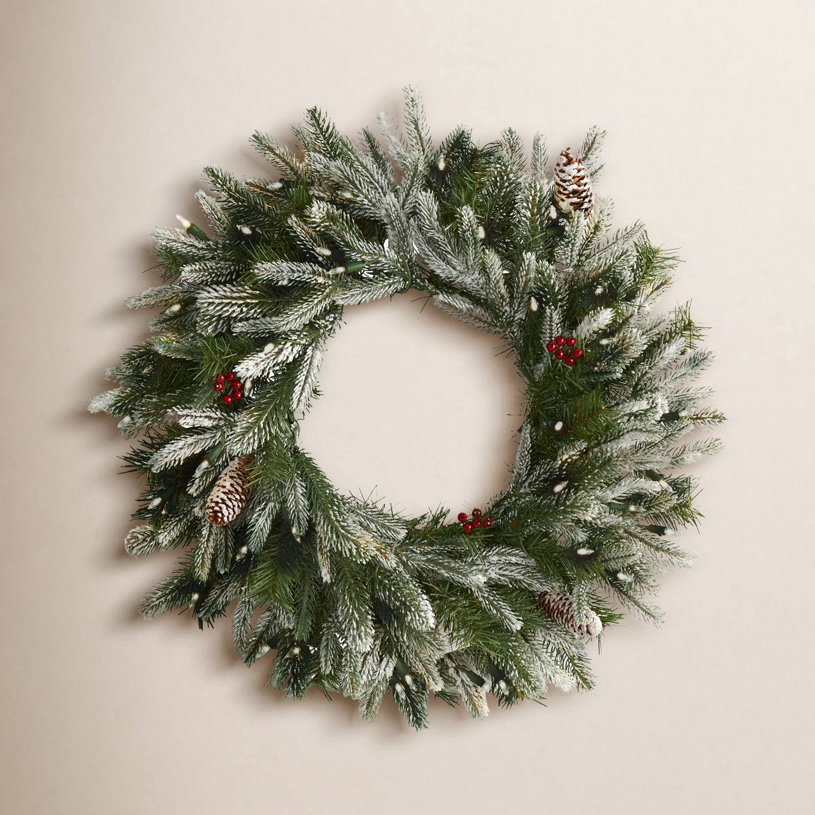 24'' Lighted Wreath