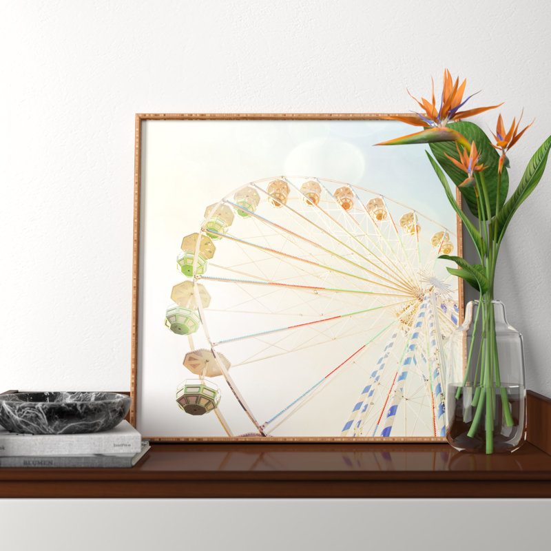 «Ferris Wheel», reproduction d'art graphique sur papier encadré, H 20" x l 20" x P 1"