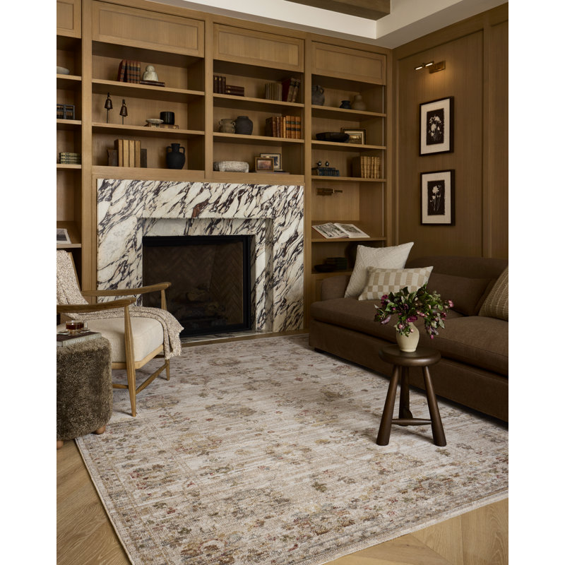 Tapis Amber Lewis x Loloi Nella ivoire / multizones, 7 pi 10 po x 10 pi
