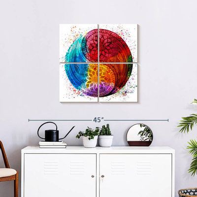 Symbole Kerrick du Yin Yang coloré