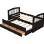 Lit simple superposé avec lit gigogne et 3 rangements - Tête de lit pratique et sécuritaire-1235781269