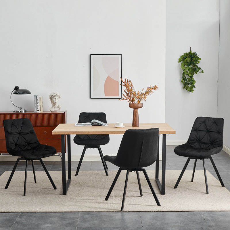 Anginette Side Chair Set, Black, 2