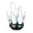 Cole And Grey Glass Ombre Abstract Decorative Vase With Wavy Oval Cutouts-1716838973