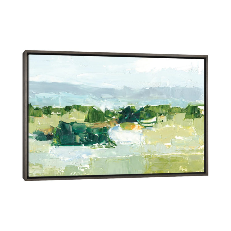 «Warm Spring I» par Ethan Harper - reproduction d'art sur toile tendue, Toile encadrée de bois rustique foncé, Pas de tapis