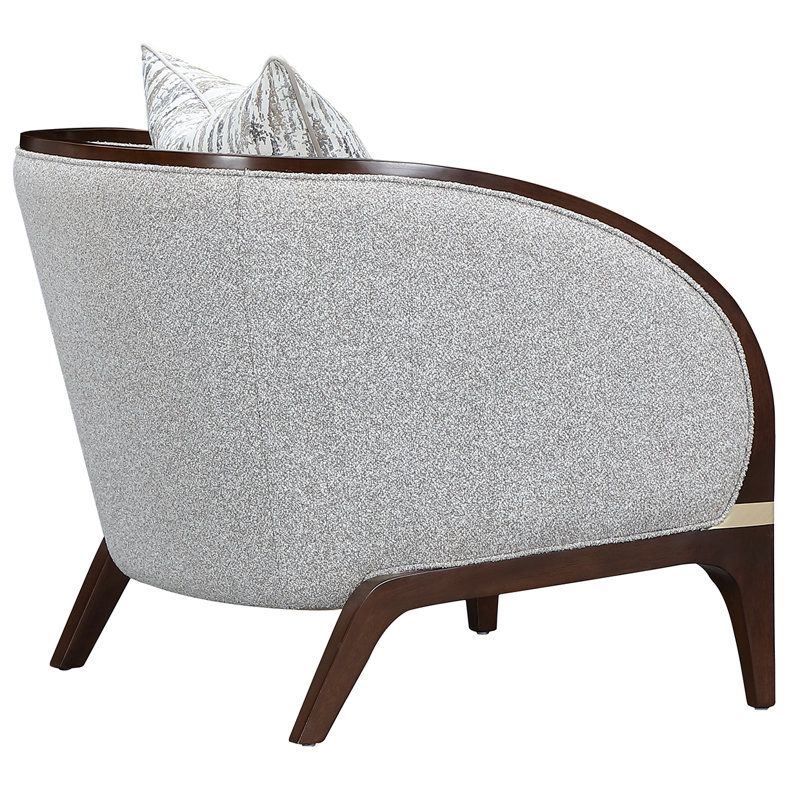 Houston Matching Chair - Pebble/Walnut