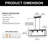 Kitchen Island Steel Rectangle Dimmable Pendant-454512282-454512281