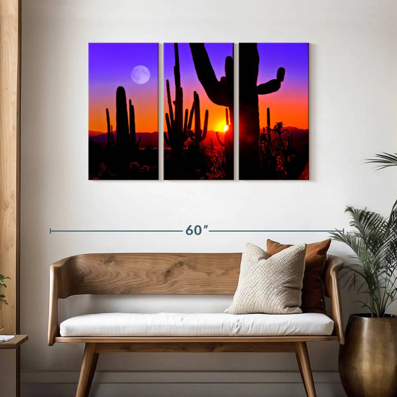 Silhouette de cactus Harnek Saguaro, H 28 po x l 45 po