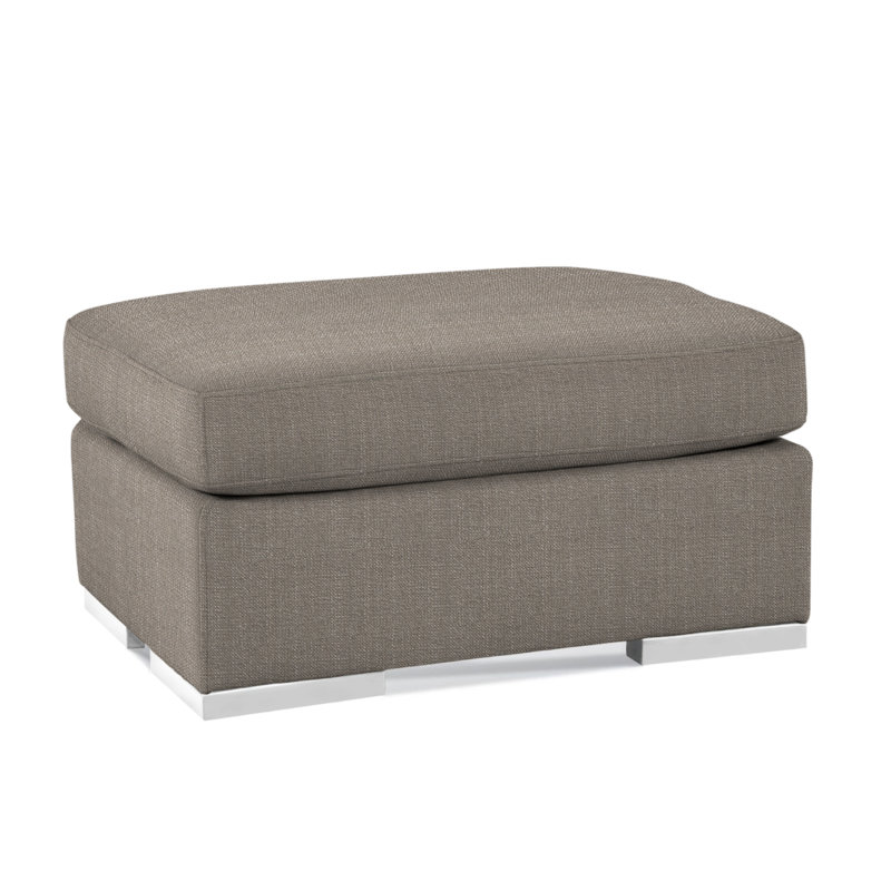 Repose-pieds standard de 36 po de largeur Memphis, Blanc givré, Coton beige ‑ 0366-94