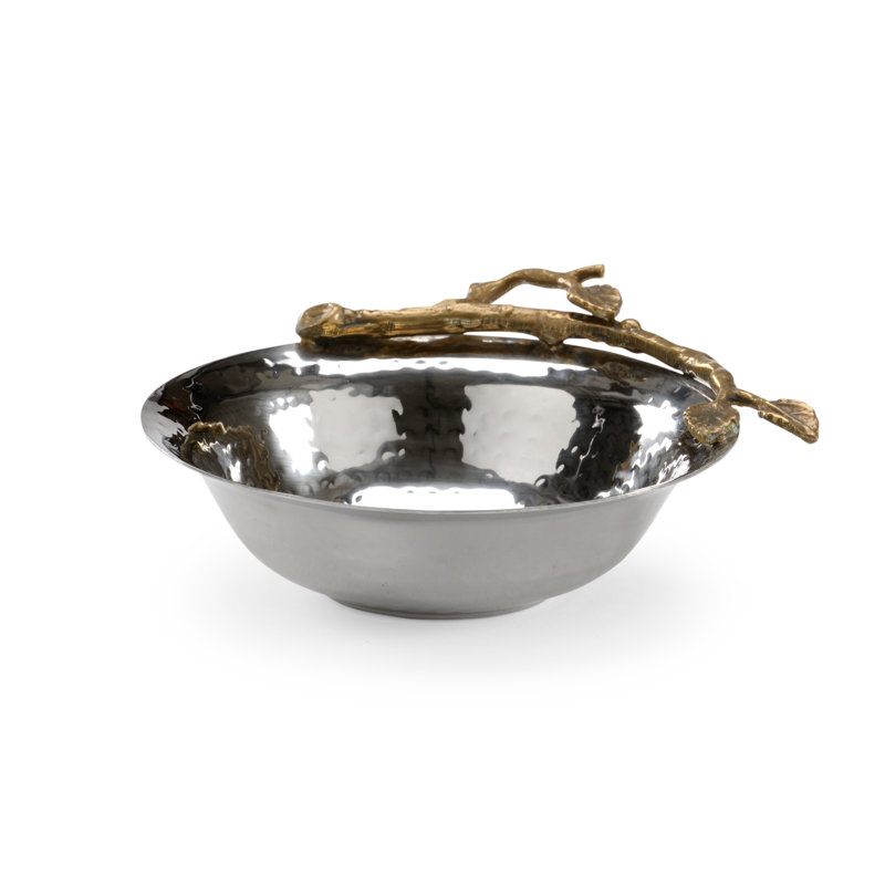 Bol décoratif en acier inoxydable en nickel antique / poli