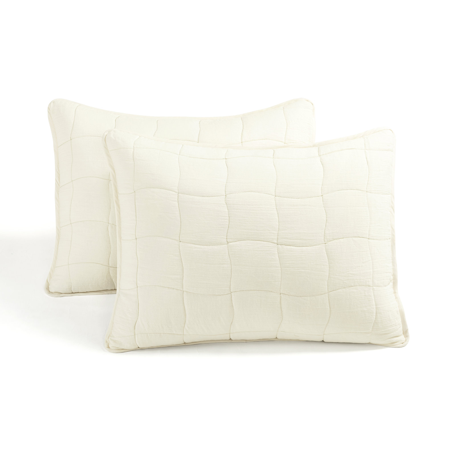 Cloud Gauze Quilt 3Pc Set, White, Queen Quilt + 2 Standard Shams