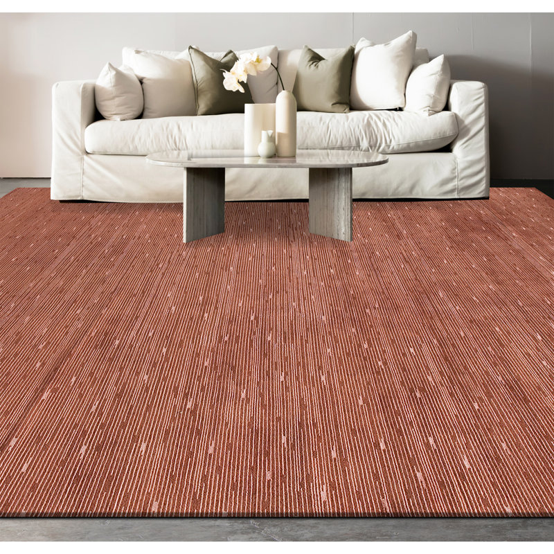 Hand Woven Wool Area Rug, Rectangle 3' x 5'