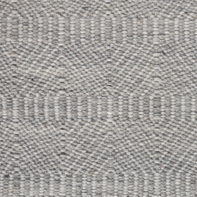 Coastal Argyle Flatweave Cloud Colored Hexagon Lattice Wool Area Rug By Tufty Home, Rectangle 8' x 10'