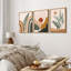«Mid Century Modern Boho», feuille de fougère abstraite et paysage du désert-73721026-73721024