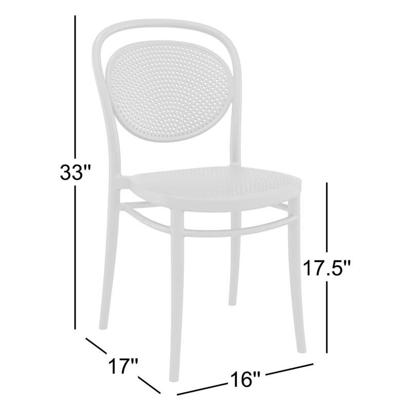 Farrah Stacking Patio Dining Side Chair, Olive Green