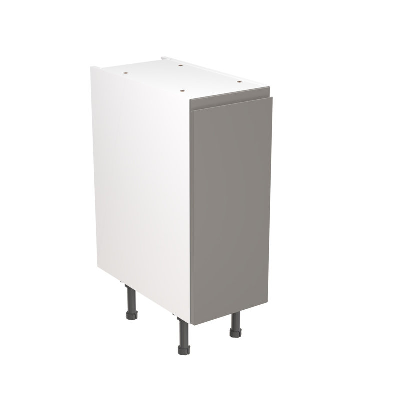 KitchenKit Flatpack J Pull Matt Base Unit, 87cm H x 30cm W x 57cm D, Dust Grey