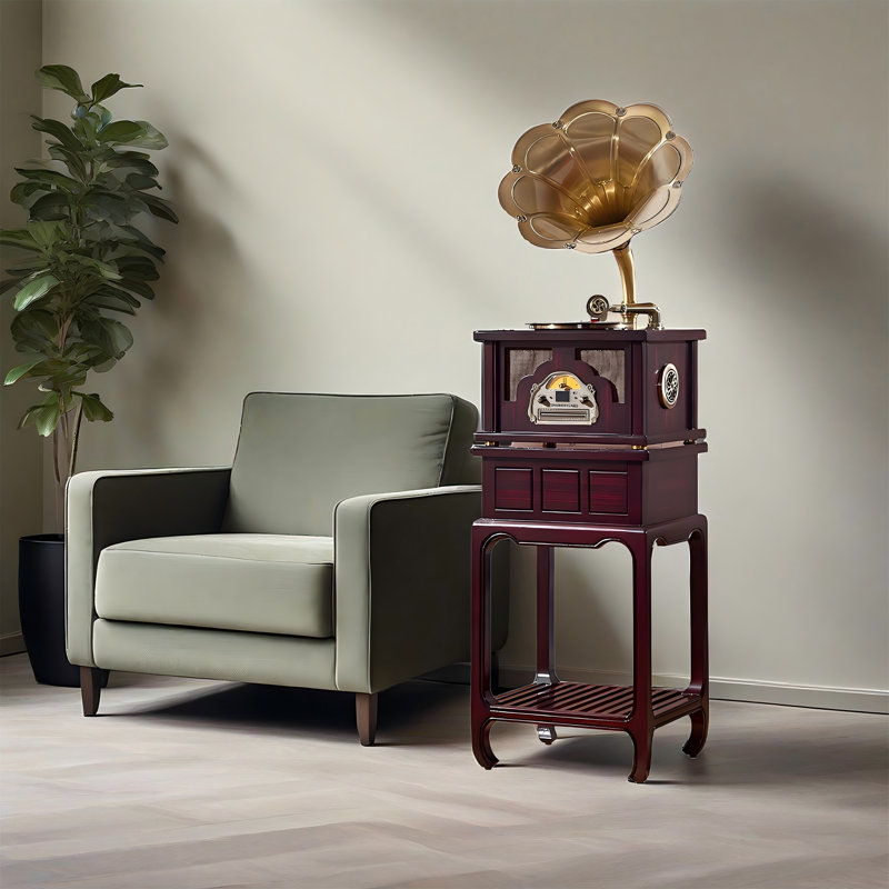 Rétro tourne-disque avec haut-parleur Bluetooth intégré, Phonographe et lecteur CD