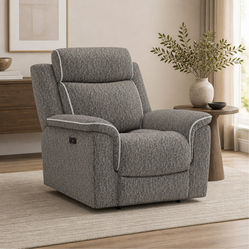 Fauteuil inclinable électrique Zero-Gravity en ardoise mouchetée