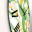 Horloge murale moderne - feuillage tropical et fleurs jaunes VII-60282349