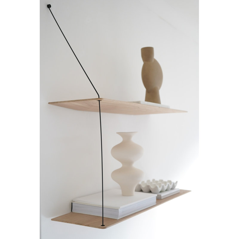 Stedge Shelf (60 Cm), White Oak, 47.2" H x 23.6" W x 8.7" D