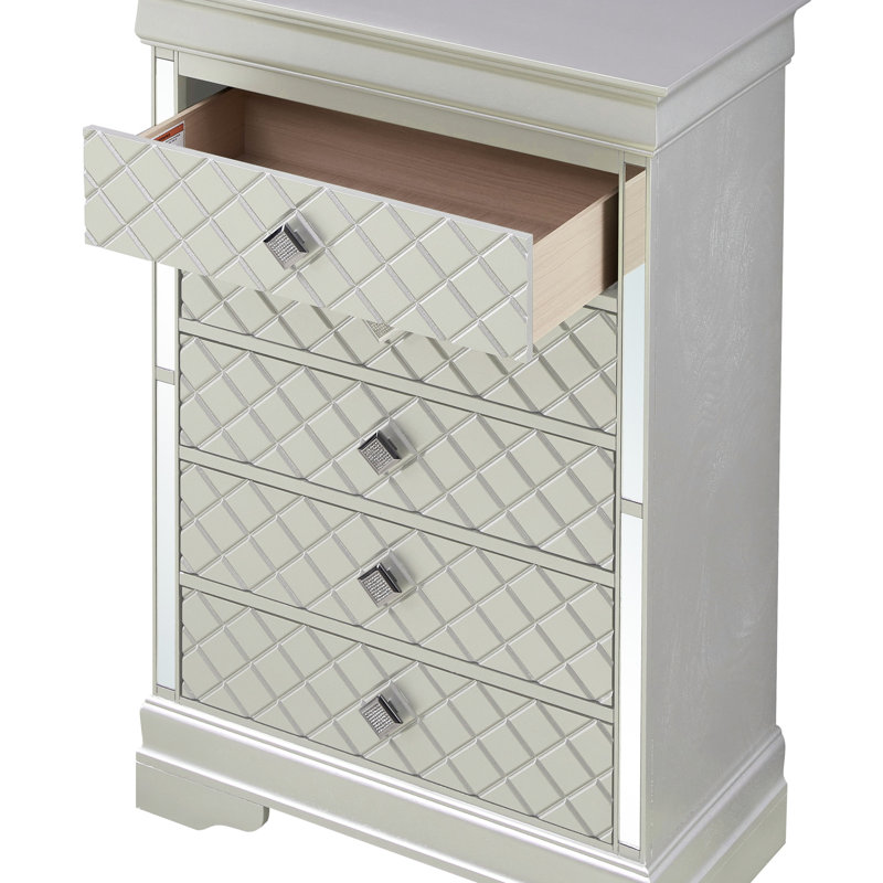 Commode en bois de style traditionnel Verona G6702-CH (commode), Champagne