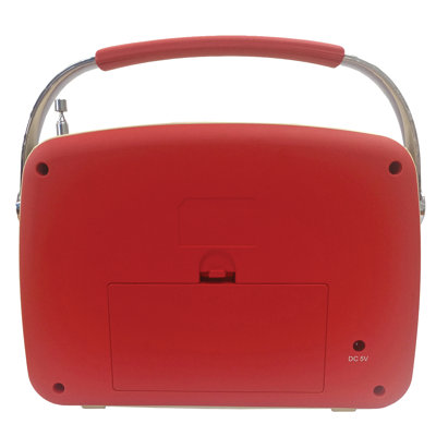 Supersonic® SC-1201 Retro Portable Bluetooth® AM/FM Radio, Red