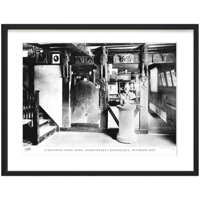 Stratford-upon-Avon, Shakespeare's Birthplace, Interior 1892 1 Piece Single Picture Frame Wall Art