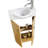 Jorrie 17.75'' Single Bathroom Vanity with Solid + Manufactured Wood Top-1991424272