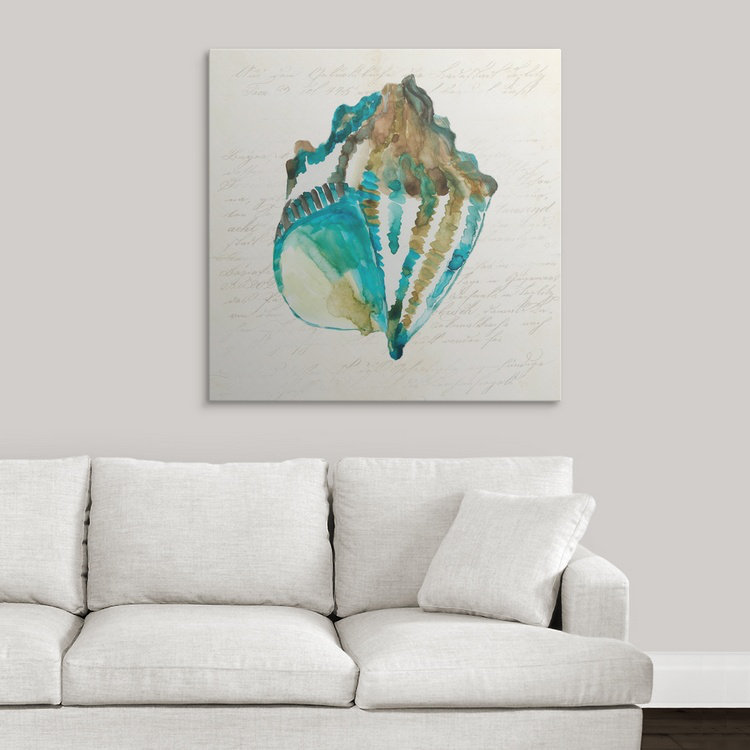 " Shell " by Aimee Wilson, 35" H x 35" W x 1.5" D, Canvas