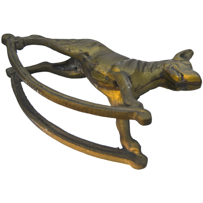 Midcentury Brass Rocking Dog