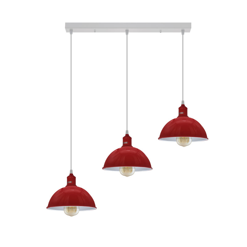 Labeeb 3 - Light Kitchen Island Pendant, Red