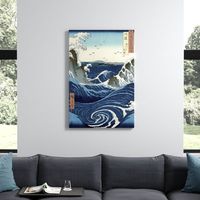 View Of The Naruto Whirlpools At Awa by Katsushika Hokusai - Print on Canvas