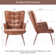 Faux Leather Wingback Chair