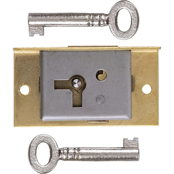 UNIQANTIQ Hardware Supply Long Rounded Half Mortise Lock with Skeleton Key UA-040-LR