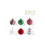 Ensemble de 30 boules de Noël incassables, décorations d'arbre de Noël rouge, vert et blanc de 2,36 po